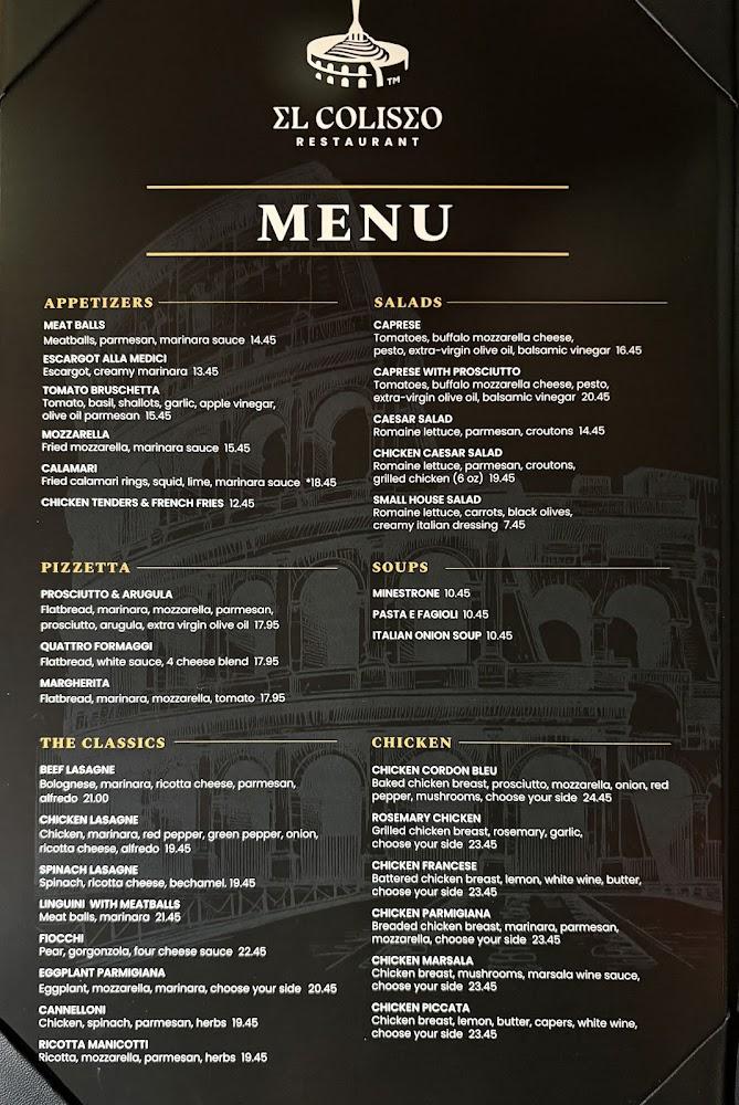 El Coliseo Restaurant Veal Francese
