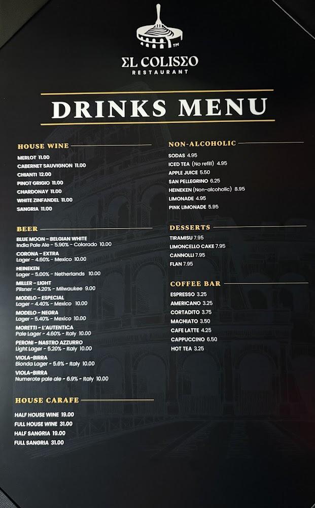 El Coliseo Restaurant Menu image 3